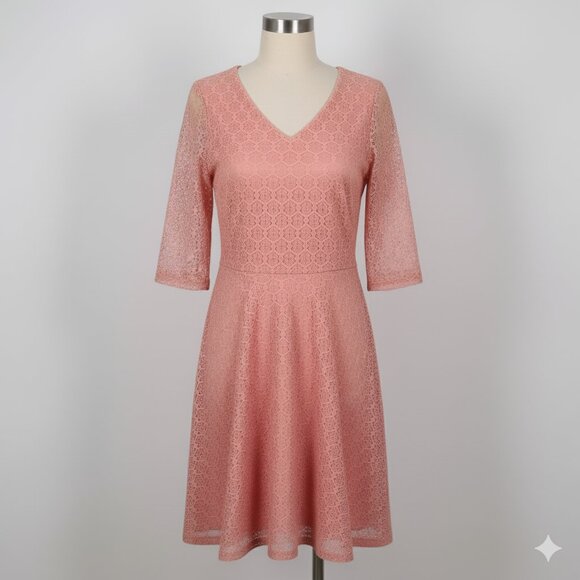 Love, Fire Dresses & Skirts - Love, Fire Coral Lace Mini Dress w/ defect